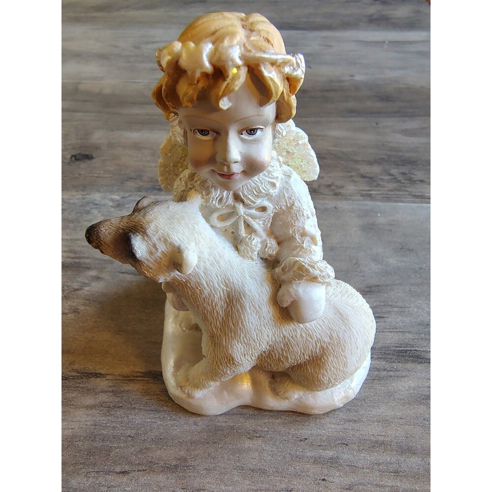 Vtg Publishers Clearing House Snow Angel Figurine Polar Bear Resin 1994